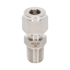 Customized Support OEM Stainless Steel 1/8-4 Inch Male Connectors Twin Ferrule Compression Tube Fittings for Sanitary