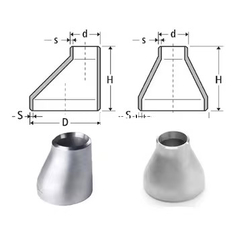 NXF ASTM UNSS31603 316L/00Cr17Ni14Mo2/1.4404 DN 15-1200 SCH10-XXS Stainless Steel 316L Butt Welding Reducers