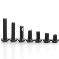 NXF DIN ST37-2/JIS SS400/ASTM A283C Diameter M1.6-20 Length 3-150mm S235JR Black Hexagon Socket Button Head Machine Screws
