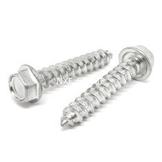 NXF ASTM UNS 316Ti/0Cr18Ni12Mo2Ti ST3.1-ST6.1 Length10-90MM Stainless Steel 316Ti Hexagonal Flange Cutting Screws