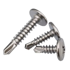 NXF ASTM DIN JIS A240 316Ti/0Cr18Ni12Mo2Ti ST3.5-ST5 Cross Recessed Flat Head Self Tapping Bolt Round Head Drilling Screw