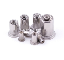NXF ASTM JIS EN  Stainless Steel 316/0Cr17Ni12Mo2/1.4401 Diameter M3 Length 9MM  Flat Head Vertical Grain Nuts