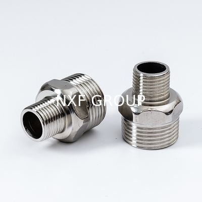 Stainless Steel Pipe Fittings 1/4"-4" NPT/BSPT Hexagon Male Threaded Nipple for Customized Support ODM