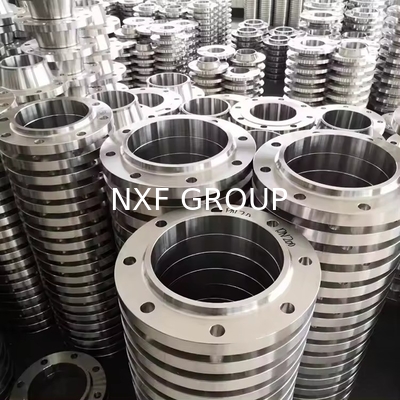 NXF Direct 2205 Duplex Stainless Steel Flange per ASTM/ASME A240 UNS S32205/S31803 Silver 1/2' 48' OEM Customizable Forged