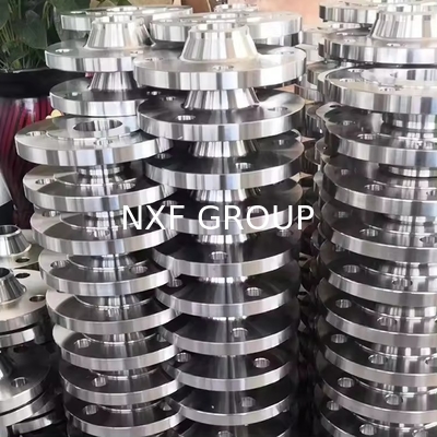 NXF Direct 2205 Duplex Stainless Steel Flange per ASTM/ASME A240 UNS S32205/S31803 Silver 1/2' 48' OEM Customizable Forged