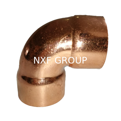 Customized Thickness NXF TP2 Cu-DHP C12200 C1220 Street Copper Elbow 45 90 180 Degree Fittings Casting Technics SAI GLOBAL