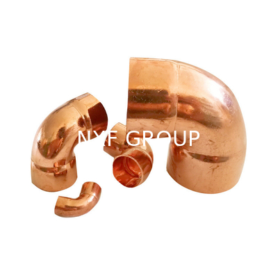 Customized Thickness NXF TP2 Cu-DHP C12200 C1220 Street Copper Elbow 45 90 180 Degree Fittings Casting Technics SAI GLOBAL