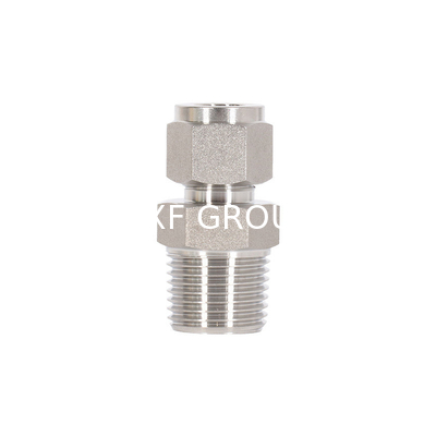 Customized Support OEM Stainless Steel 1/8-4 Inch Male Connectors Twin Ferrule Compression Tube Fittings for Sanitary