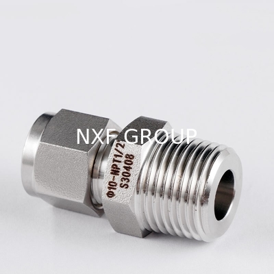 Excellent Durability Double Ferrule Compression Tube Fittings for Equal Pipe Lines Connect in 304/316 Stainless Steel