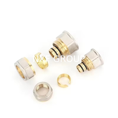 Thread Ferrule Connecting Pex Compression Pipe Fittings Female Male Elbow Tee Socket Brass Material with Hexagon Head Code