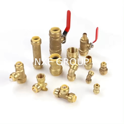Thread Ferrule Connecting Pex Compression Pipe Fittings Female Male Elbow Tee Socket Brass Material with Hexagon Head Code