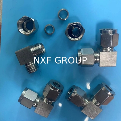 304/316 Stainless Steel Double Ferrule Compression Tube Fittings Elbow for Liquid Medium 1 Piece MOQ Customized Color