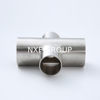 Round Head Code Sanitary Stainless Steel 304 316L Pipe Fittings Weld Tri Clamp Cross 4 Way Cross for ANSI JIS DIN ASME Standard