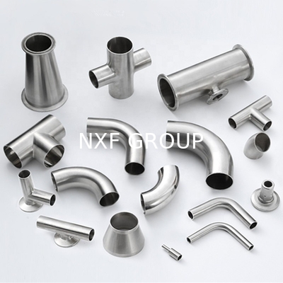 Round Head Code Sanitary Stainless Steel 304 316L Pipe Fittings Weld Tri Clamp Cross 4 Way Cross for ANSI JIS DIN ASME Standard