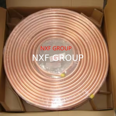 Non-Alloy 1/2" 12mm x 0.6mm x 15m Pancake Coil Copper Tube for HVAC Refrigeration in Air Conditioners and Refrigerators