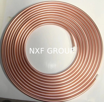 15m Length Pancake Design 3/4" 19mm x 0.8mm HVAC Copper Tubes for Air Conditioner Refrigerator 286 MPa Ultimate Strength