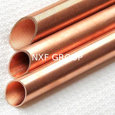 OEM Supported 0.7mm Thickness NXF TU1/TP1/TP2/QSn0.5-o25/C12200/Cu-DHP/C1220 Inner Grooved Copper Tube for HVAC Industry