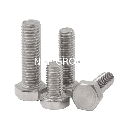 Standard M12* 20-80 mm Hastelloy C-276 Hexagon Head Bolts with Plain Finish ANSI Standard GB5783