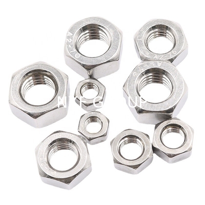 ISO Standard ASTM B164M UNS N04400/ASTM A563 / 194 DIN934 / 6923 SS304 / 316 Stainless Steel Heavy Hex Nuts for Mining