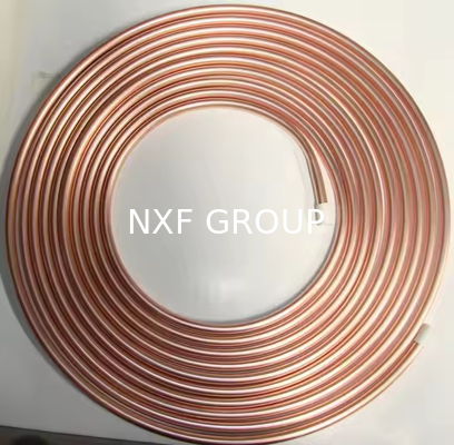 NXF Air Conditioner Pancake Copper Tube Customizable OD 3.6mm-28.58mm Thickness 0.28mm-1.2mm Alloy Copper Plain Tube Coil