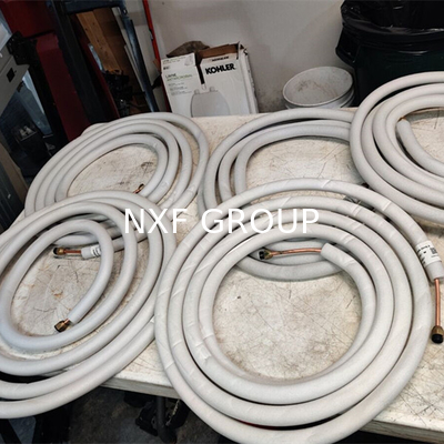 NXF Air Conditioner Insulation Pipe Customizable OD 6.3mm-22mm Wall Thickness 0.4mm-15mm Insulated Copper Tube