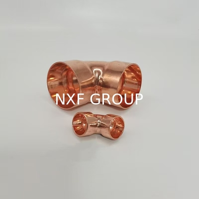 NXF GB/T17791-2017 ASTM B280 Standard TP2 C12200 C1220 Cu-DHP DN6-1200 Pressure 3000-9000lb Copper Elbow