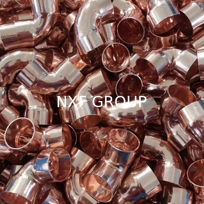 NXF GB/T17791-2017 ASTM B280 Standard TP2 C12200 C1220 Cu-DHP DN6-1200 Pressure 3000-9000lb Copper Elbow