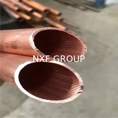 NXF GB/T 17791 Air Conditioner Heat Exchangers OD 4mm-16.5mm Wall Thickness 0.2mm-0.7mm IGT Copper Inner Grooved Tube