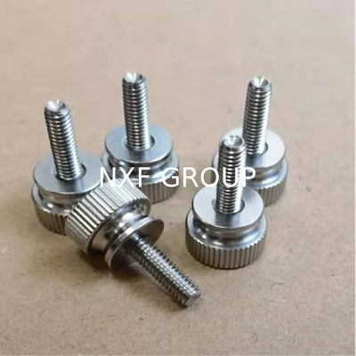 NXF ASTM A790M A479 Customizable Grip Knobs Fasteners M2-M10 316 Stainless Steel High Head Knurled Hand Screw Big Head Bolt