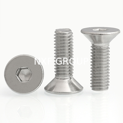 NXF DIN7991 M10 Machine 6605-Available in Inch and Metric System 316 Stainless Steel Hex Socket Countersunk Head Machine Bolt