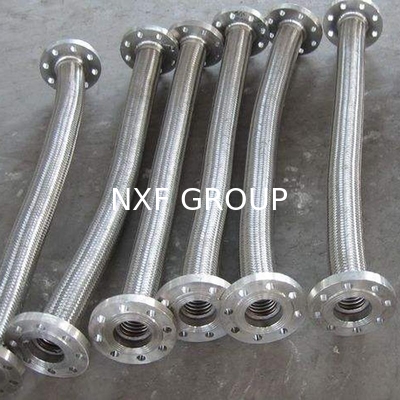 NXF Flex Flexible lined Braided Metal Hose Flange Joint Connector Stainless Steel 316/0Cr17Ni12Mo2 Flange Metal Hose