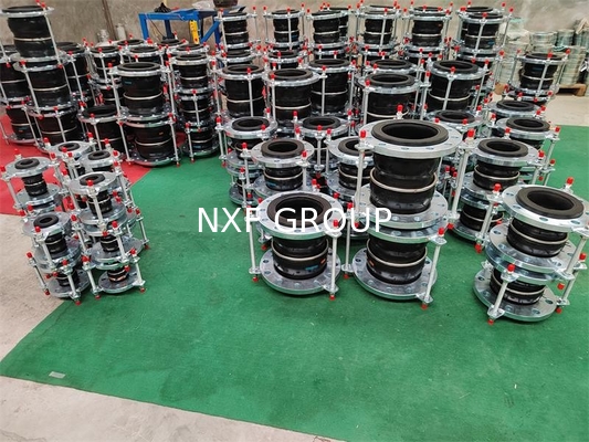NXF DN 25-600 316/0Cr17Ni12Mo2/1.4401 Stainless Steel Flanged Type Flexible Double Ball Rubber Expansion Joint