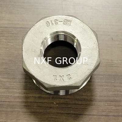 NXF ASTM A240 316H /1Cr17Ni12Mo2/31609 DN15-1200  Class 150-2500 Stainless Steel 316H Forging Threaded Hexagon Head Bushing