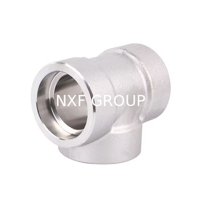 NXF ASTM JIS EN GOST 316Ti/0Cr18Ni12Mo2Ti DN15-1200  Class 150-2500 Stainless Steel 316Ti Forging Socket Welding Tee