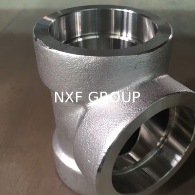 NXF ASTM JIS EN GOST 316Ti/0Cr18Ni12Mo2Ti DN15-1200  Class 150-2500 Stainless Steel 316Ti Forging Socket Welding Tee