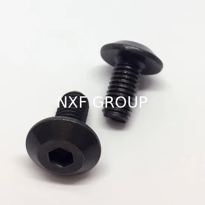 NXF DIN ST37-2/JIS SS400/ASTM A283C Diameter M1.6-20 Length 3-150mm S235JR Black Hexagon Socket Button Head Machine Screws