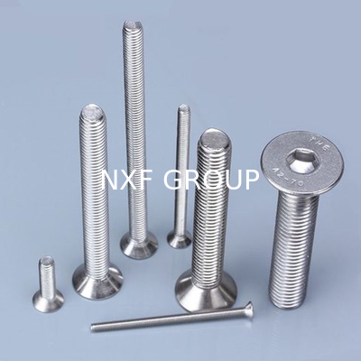 NXF ASTM UNS S31653 316LN/00Cr17Ni13Mo2N/s31653 M2-M16 Length3-150MM Stainless Steel 316LN Flat Head Hexagon Socket Bolt