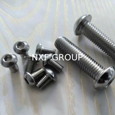 NXF ASTM UNS S31653 316LN/00Cr17Ni13Mo2N/s31653 M3-M6 Length6-30MM Stainless Steel 316LN Hex Socket Flat Round Head Screw