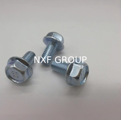 NXF S235JR/A105JRB/DINST37-2/JISSS400/ASTMA283C M10 4-360MM Steel Hexagon Flange Full Thread Half Thread Galvanized Bolts