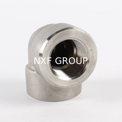 NXF ASTM JIS EN 316Ti/0Cr18Ni12Mo2Ti  DN15-1200  Class 150-2500 Stainless Steel 316Ti Forging Threaded 45° and 90°  Elbow