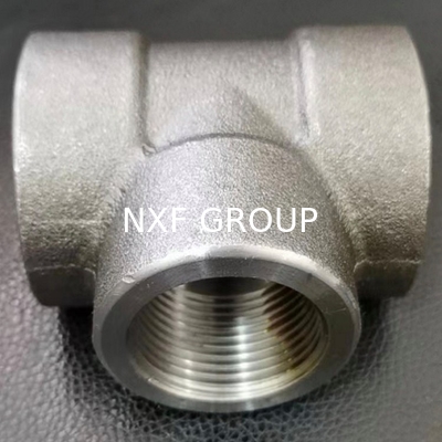 NXF ASTM JIS EN 316Ti/0Cr18Ni12Mo2Ti  DN15-1200 Class 150-2500 Stainless Steel 316Ti Forging High Pressure Threaded Tee