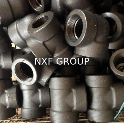 NXF ASTM JIS EN 316Ti/0Cr18Ni12Mo2Ti  DN15-1200 Class 150-2500 Stainless Steel 316Ti Forging High Pressure Threaded Tee