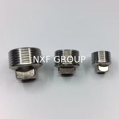 NXF ASTM JIS EN 316Ti/0Cr18Ni12Mo2Ti DN15-1200  Class 150-2500 Stainless Steel 316Ti  NPT Threaded Square Head Plug
