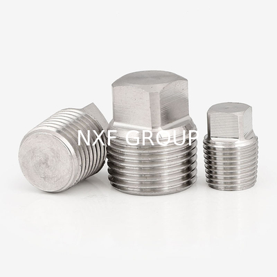 NXF ASTM JIS EN 316Ti/0Cr18Ni12Mo2Ti DN15-1200  Class 150-2500 Stainless Steel 316Ti  NPT Threaded Square Head Plug