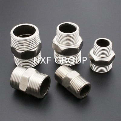 NXF ASTM A240 316Ti/0Cr18Ni12Mo2Ti DN15-1200  Class 150-2500 Stainless Steel 316Ti Forging Threaded Hexagonal Nipple