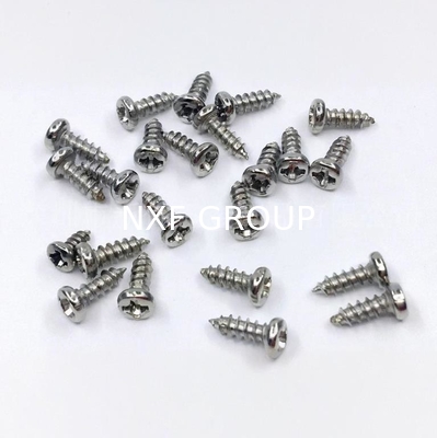NXF ASTM DIN JIS Stainless Steel 316Ti/0Cr18Ni12Mo2Ti  Plain Cross Pan Head Round Head Self-Tapping Screw Threaded Screw