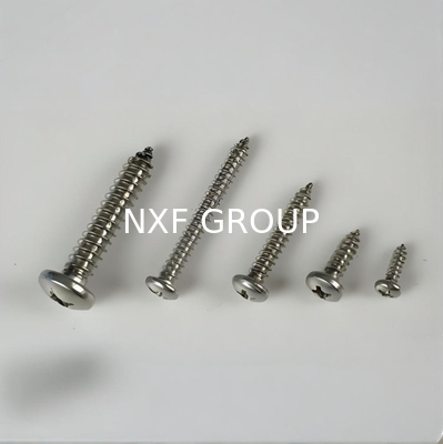 NXF ASTM DIN JIS Stainless Steel 316Ti/0Cr18Ni12Mo2Ti  Plain Cross Pan Head Round Head Self-Tapping Screw Threaded Screw