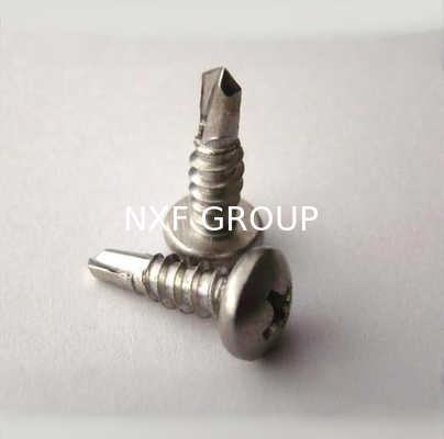 NXF ASTM DIN JIS A240 316Ti/0Cr18Ni12Mo2Ti ST3.5-ST5 Cross Recessed Flat Head Self Tapping Bolt Round Head Drilling Screw