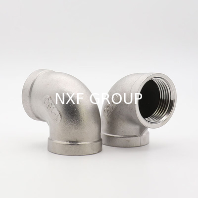 NXF ASTM JIS EN 316Ti/0Cr18Ni12Mo2Ti DN15-1200 Class150-2500 Stainless Steel 316Ti 45 90 Degree Casting Thread Elbow