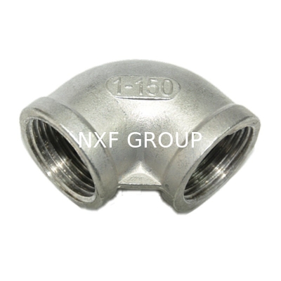 NXF ASTM JIS EN 316Ti/0Cr18Ni12Mo2Ti DN15-1200 Class150-2500 Stainless Steel 316Ti 45 90 Degree Casting Thread Elbow
